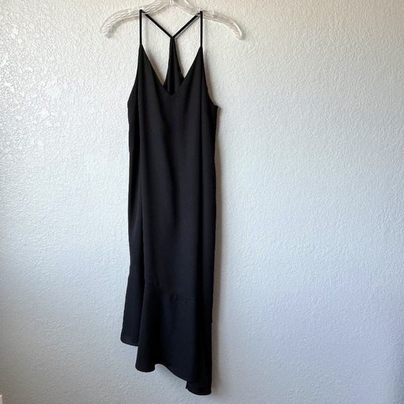 Soprano asymmetrical ruffle hem racerback spaghetti strap dress - Picture 1 of 8